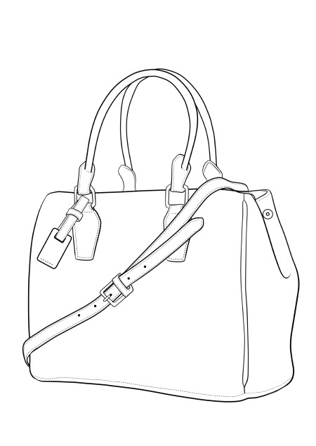 how to draw crocodile skin bag in fashion sketches step 01