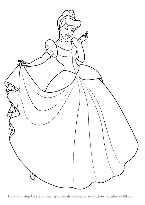 Drawing Easy Barbie Learn How to Draw Princess Cinderella Cinderella Step by Step