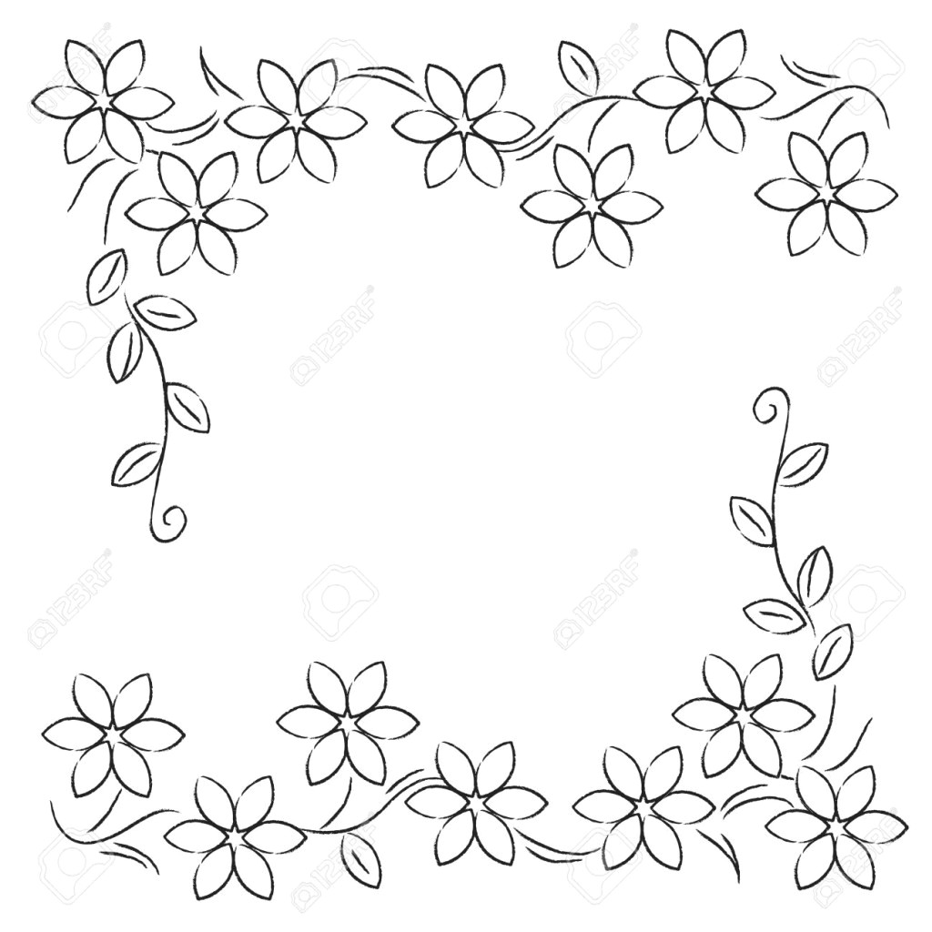 flower border designs drawings archives drawings inspiration