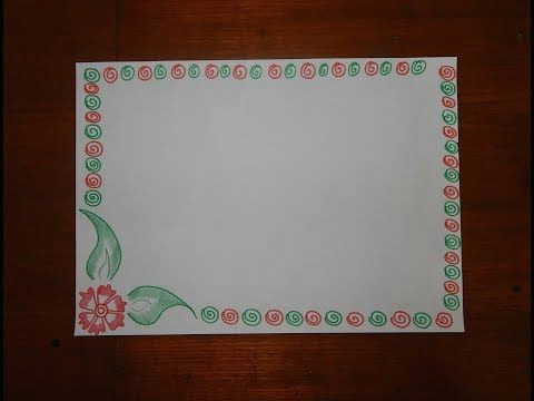 awesome design how to draw simple border design quick and easy youtube