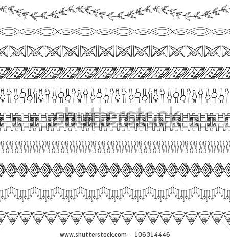 seamless doodle border and frame elements two by kleyman via shutterstock