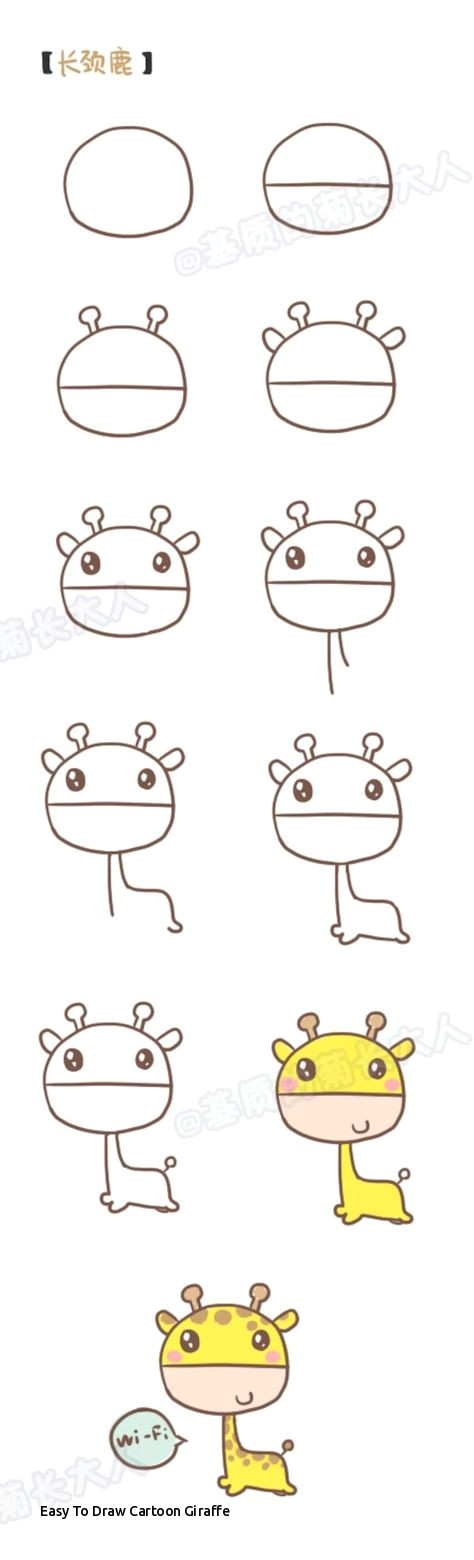 easy to draw cartoon giraffe step by step drawing step by step pinterest of easy to