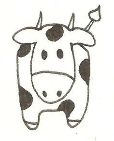 koe tekenen little cow drawing easy