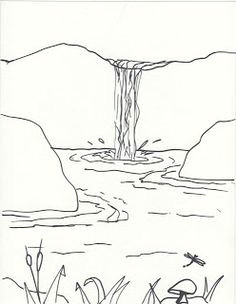 creator s joy how to draw a waterfall lesson on foreground and background drawing projects