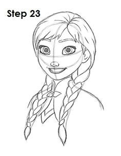 how to draw anna from frozen anna frozen drawing frozen drawings easy drawings