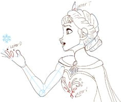 how to draw elsa from frozen