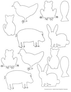 free printable farm animal silhouette templates fun for kids to color or transform into any