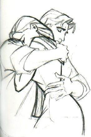 this is a matter of hugging while it s easy to draw a freestanding figure one needs to know where to place the arms and the perspective of the hands and