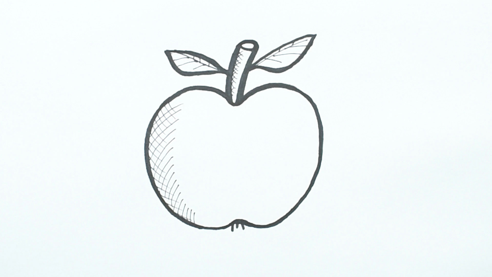 how to draw an apple