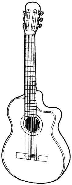 how to draw a guitar with easy step by step drawing tutorial