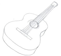 how to draw an acoustic guitar 15 steps with pictures guitar outline