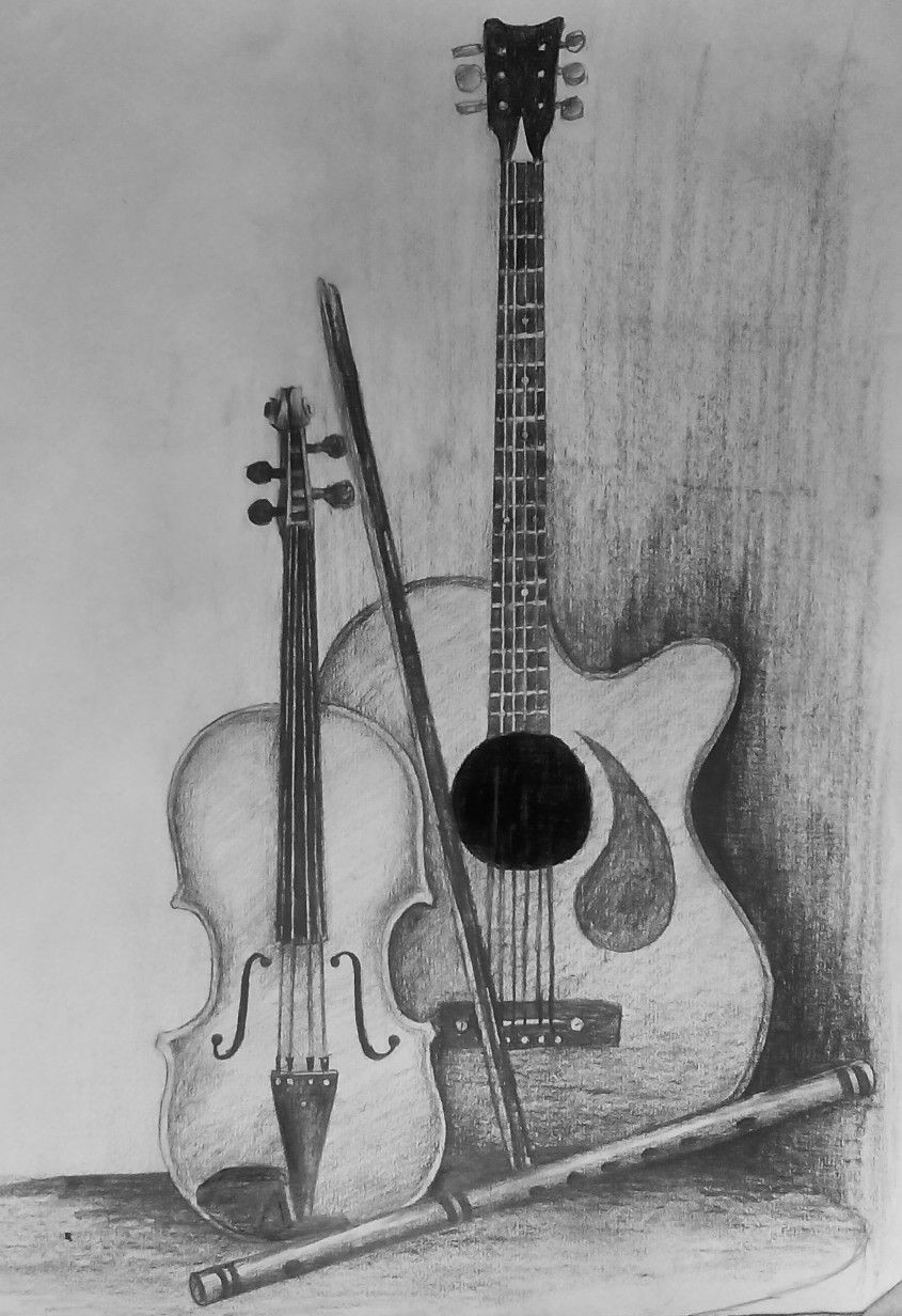 still life drawing graphite pencil work on indian cartridge paper