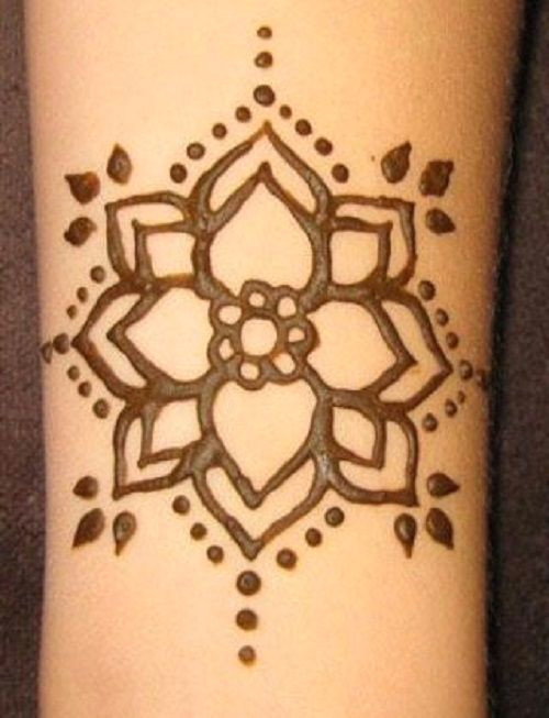 simple and easy henna flower designs