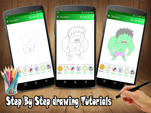 how to draw hulk step by step easy