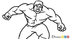 how to draw hulk superheroes