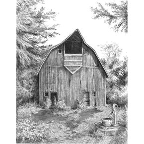sketching made easy old country barn