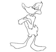 how to draw daffy duck cartoon