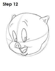 learn how to draw porky pig with this step by step tutorial and video stephanie zide a looney tunes