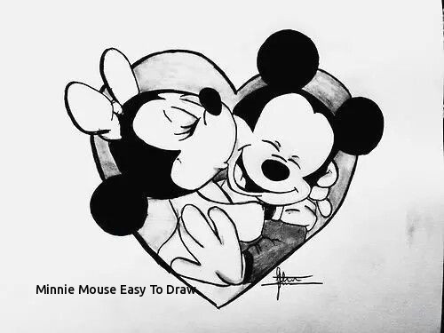 minnie mouse easy to draw cartoon cute disney draw love mickey minnie rose i love you