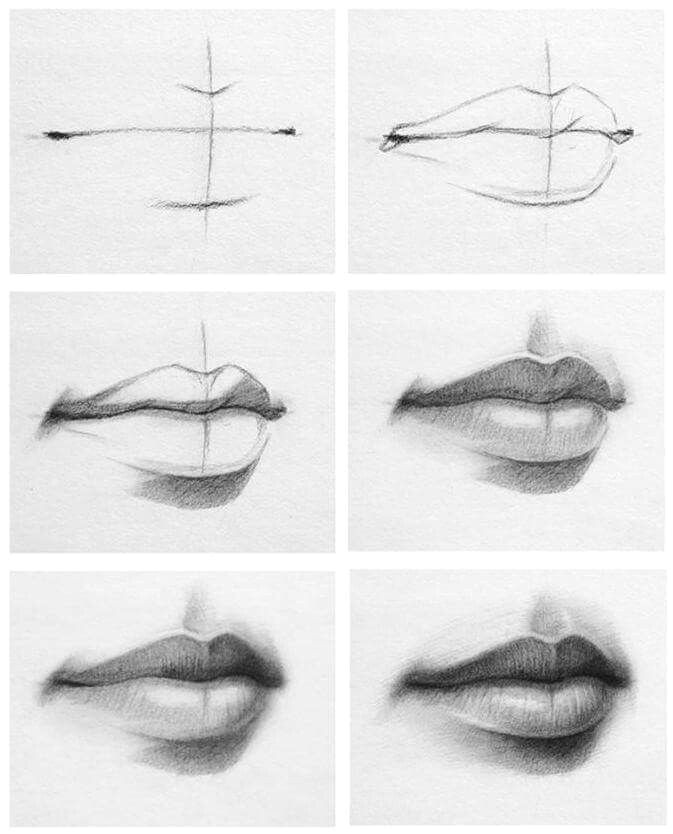 sketch mouth mouth drawing realistic face drawing drawing faces sketch of lips