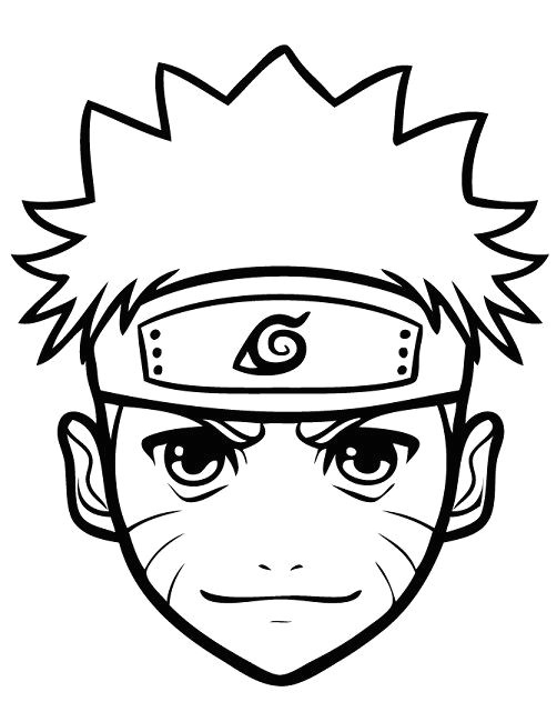 coloring page of naruto