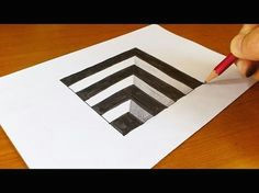 very easy how to draw 3d hole for kids anamorphic illusion 3d trick art on paper trick artoptical illusions