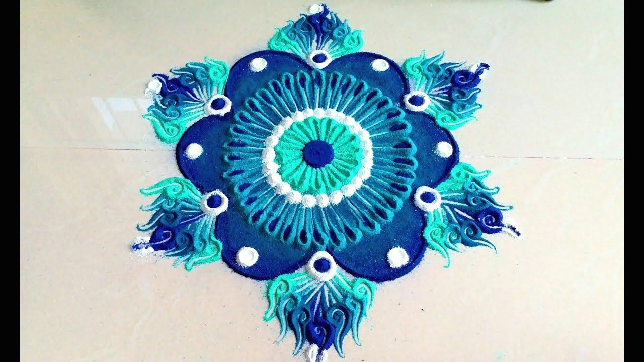 how to draw simple unique and easy rangoli designs with colours beautiful kolam muggulu