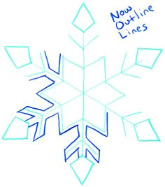 how to draw a snowflake step by step drawing tutorial