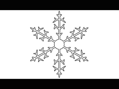 very easy way to draw a snowflake using the reflect and the rotate tools