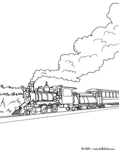 rail engine in the landscape coloring page can color online train coloring pages online