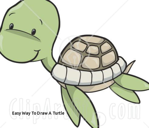 easy way to draw a turtle sea turtle cartoon drawing at getdrawings of easy way to