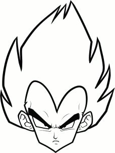 how to draw vegeta easy