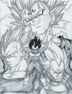 another vegeta drawing like always i used good old paper and pencil to draw this