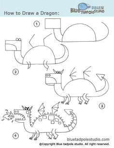 blue tadpole studio how to draw step by step love it drawing