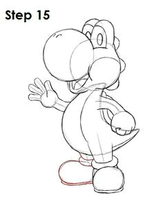 learn how to draw yoshi with this step by step tutorial and video