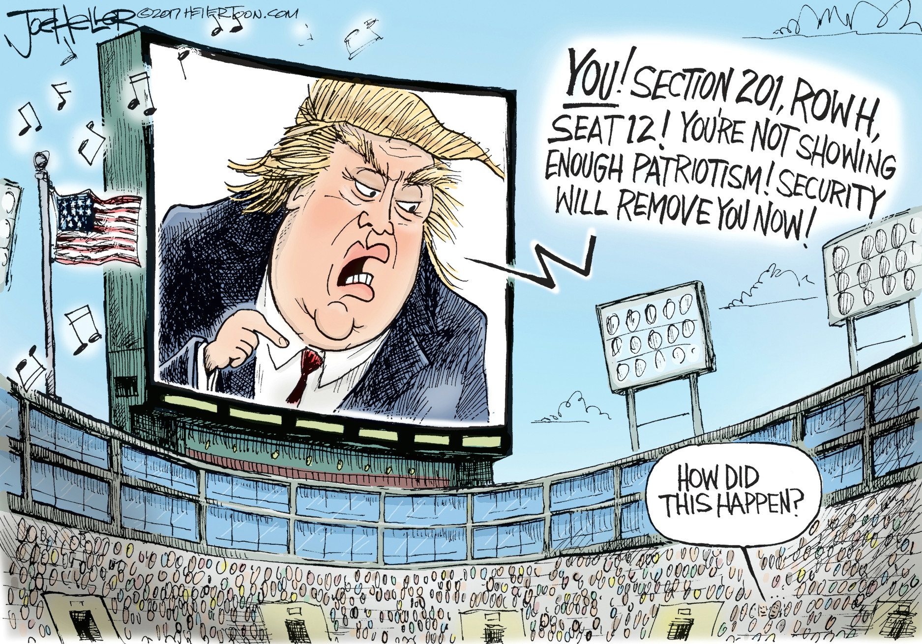 drawn to the news 16 cartoons on trump and the nfl