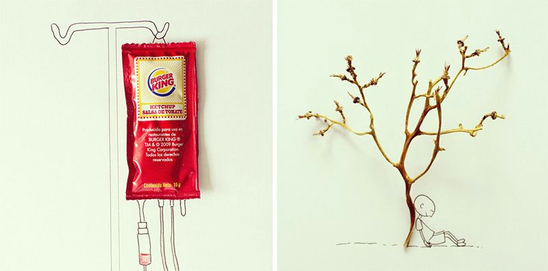 new instagram photos of everyday objects turned into whimsical illustrations by javier perez