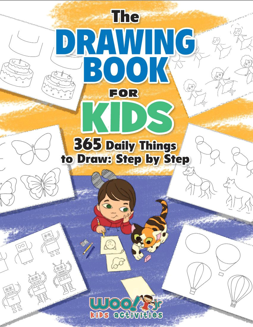 the drawing book for kids 365 daily things to draw step by step woo jr kids activities books paperback large print the most comprehensive how to