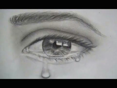 realistic eye with teardrop drawing time lapse youtube