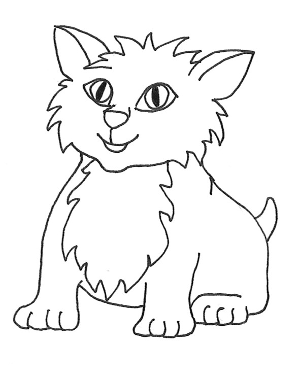 clip art cat drawing clipart 1