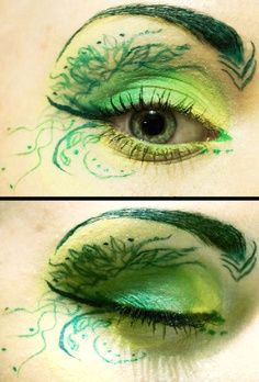 eye makeup halloween costume for red heads poison ivy potential poison ivy makeup waldfee