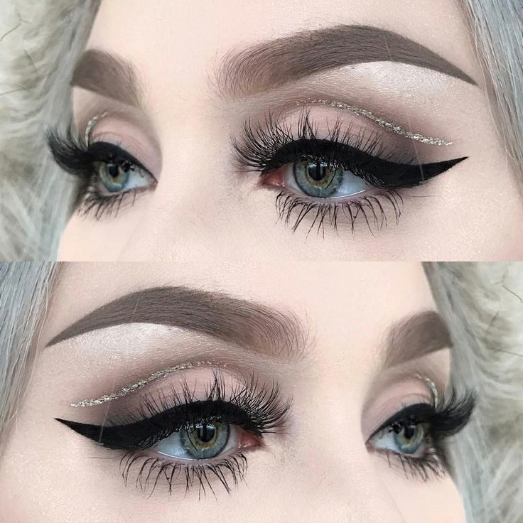 glitter cut crease neutral eye shadow a fierce wing by