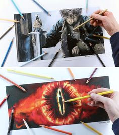 how to draw eye of sauron lord of the rings drawing