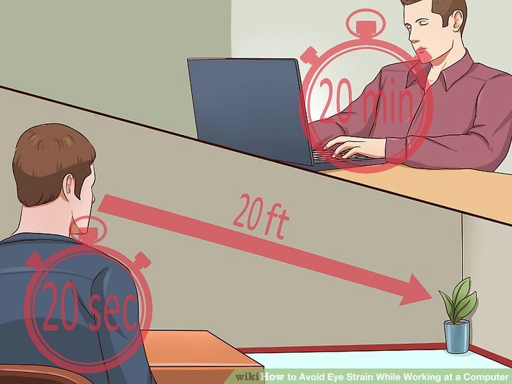 image titled avoid eye strain while working at a computer step 1