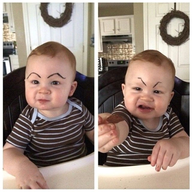 fact babies are 98 funnier with eyebrows