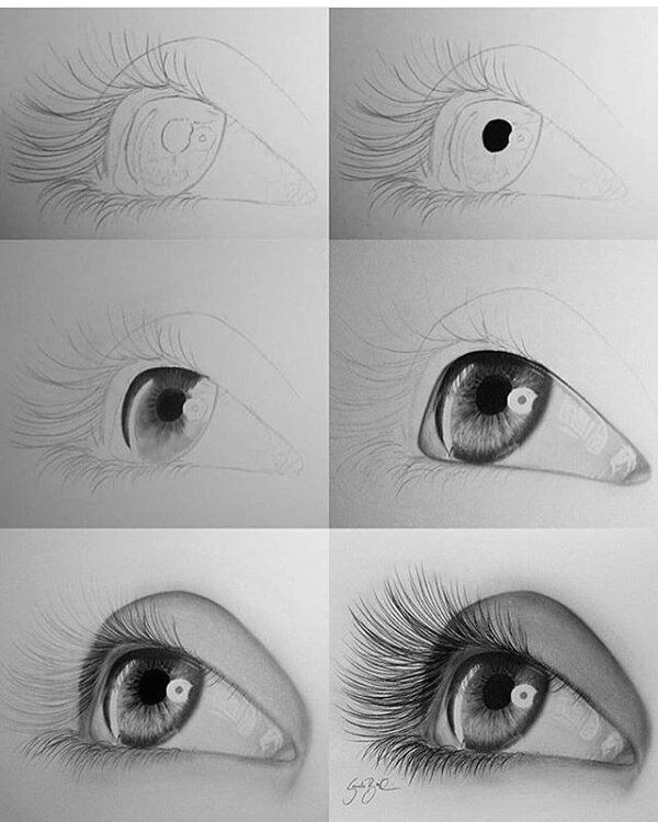 how to draw a realistic eye b