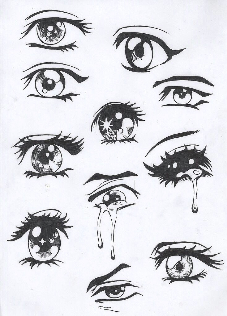 sad anime eyes