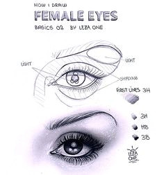 drawing techniques drawing lessons drawing tips drawing ideas art lessons female eyes eye sketch female drawing realistic eye drawing