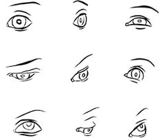 eye sketches at different angles