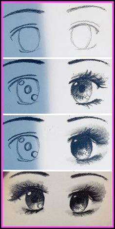 anime eyes drawing tutorial